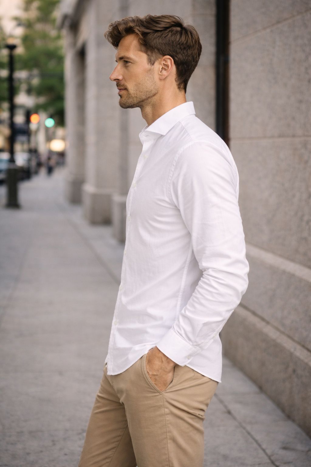 6518SKSPBL - CAMISA SKINNY SUPER PREMIUM BLANCO